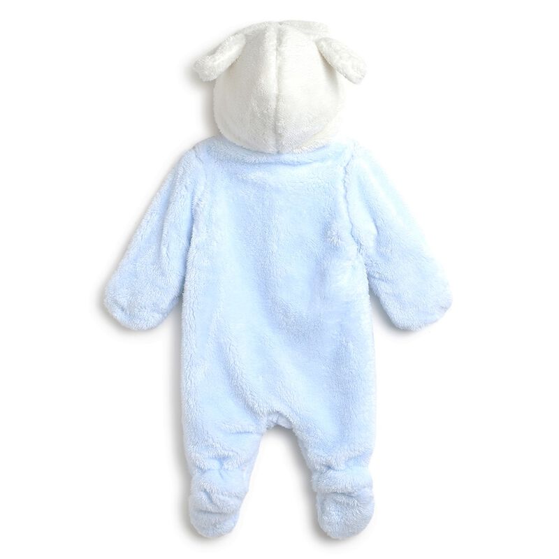 Hooded Faux Fur Babysuit-Front Opening image number null